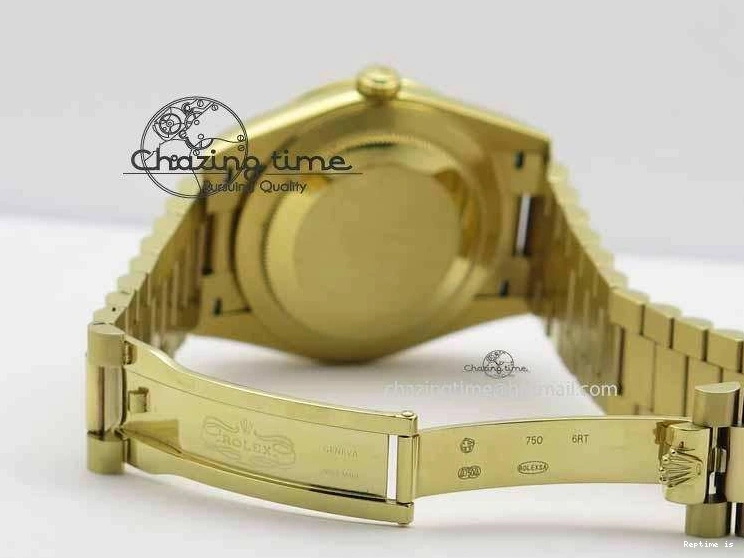 0106 Day Date 40mm YG BP Maker Best Edition Black Dial Diamond Bezel On YG Bracelet A Soft 3681